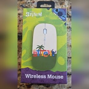 Disney Stitch Wireless Mouse – White & Green Accent